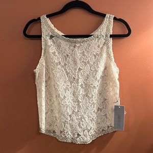 Jennifer Lopez Beaded Lace Top